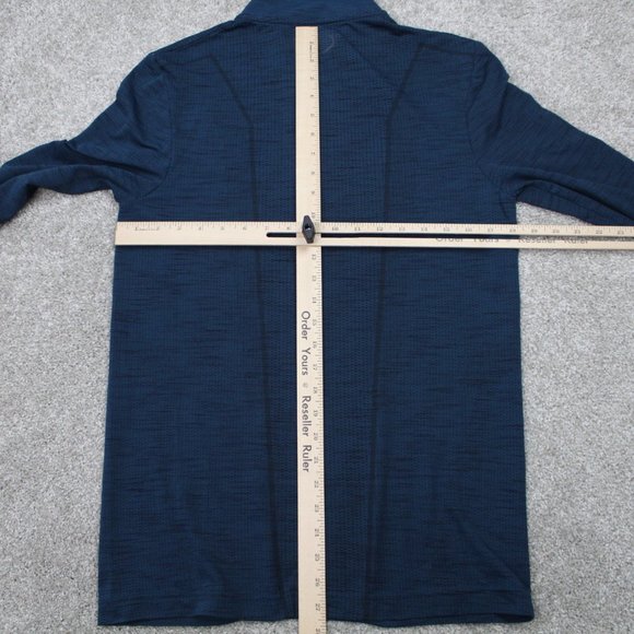 Under Armour Threadborne Sweatshirt Mens Small Blue 1/4 Zip Fitted L/S Pullover - Picture 6 of 8